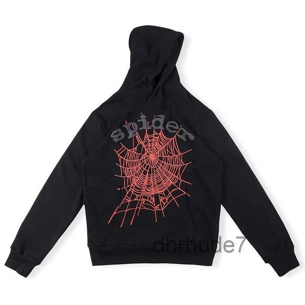 Mens Hoodie Sp5der Young Thug 555555 Espuma de alta qualidade Mulheres Imprimir Bordado Spider Web Gráfico Rosa Moletons Y2K Pullovers S M L XL AZTZ