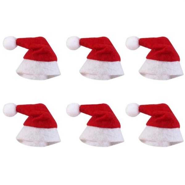 Mini chapéu de natal chapéu de papai noel chapéu de pirulito de natal mini presente de casamento criativo bonés ornamento de árvore de natal decor307l