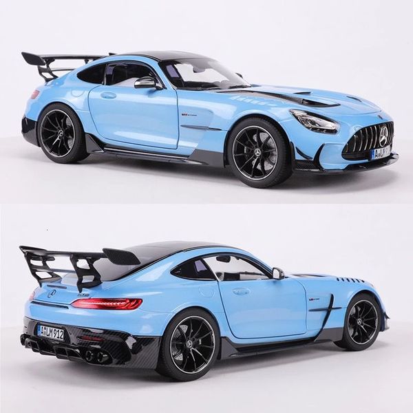 Diecast Model 1/24 Benzs-GT GTR Sports Car Model Diecast Toy Vehicles Metal Racing Car Model Sound Simulation e Light Kids Gift 231208