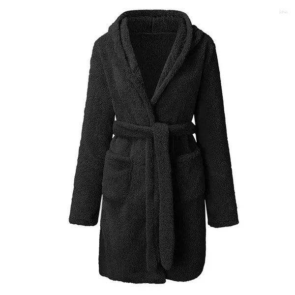 Abbigliamento da sonno da sonno abiti caldi inverno densamente lussuoso aderente a scialle di peluche kimono abiti da casa a maniche lunghe rivesti