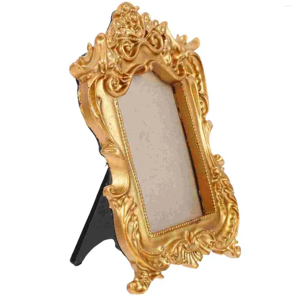 Rahmen Rahmen Po Bildhalter Vintage Display Tischplatte Gold Desktop Rustikal Hochzeit Dekorativ Memorial Barock Verziert