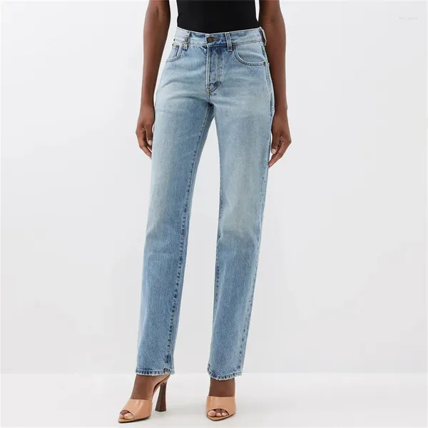 Jeans da donna per donna 2023 pantaloni slim fit moda coreana estiva matita a vita bassa in denim di cotone lavato vintage