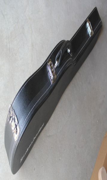 Siyah deri sert kılıf sert kabuk kasası elektro gitar için sert çanta 360 370 325 330 Electric Guitars9793405