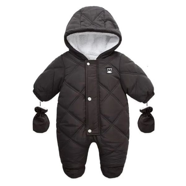 Rompers Winter Born Baby Jungen Jumpsuit plus Samt warme Infant -Oberbekleidung Mantel Kleinkind Girl Snowsuit Strampler Outfit 231211