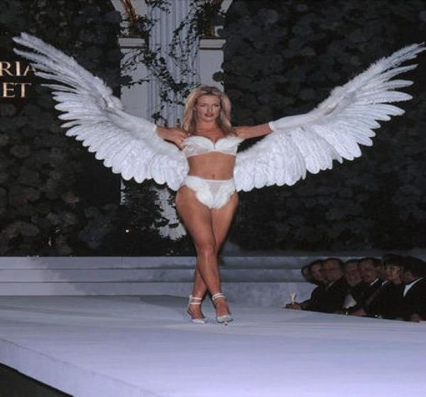 Personalizado exclusivo de alta qualidade branco tamanho grande asas de pena de anjo diabo performance de palco adereços de cosplay ems 7510144