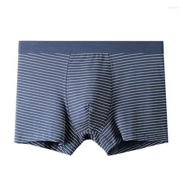 Mutande 3 pezzi Boxer uomo Mutande in cotone 50S Intimo confortevole Uomo a righe Homme L-4XL Taglie Mutandine tuta