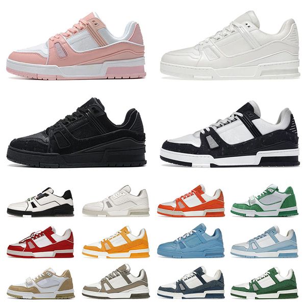 Scarpe da uomo di alta qualità da donna Scarpe da ginnastica firmate Sneakers basse Nero Bianco Azzurro blu scuro Arancione Verde Tour Giallo Rosa Marrone Scarpe da ginnastica da uomo per tennis alla moda