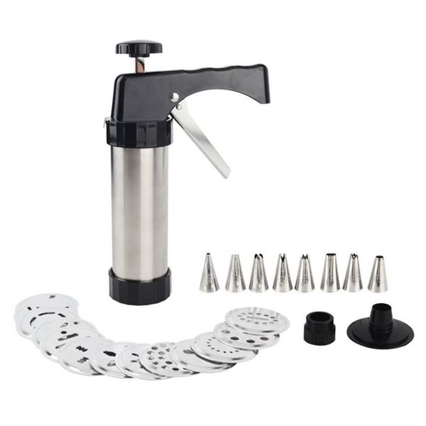 Kit de imprensa de biscoitos máquina de fazer biscoitos decoração de bolo 13 moldes de imprensa 8 bicos de tubulação de pastelaria ferramenta de biscoito fabricante de biscoitos t200263s