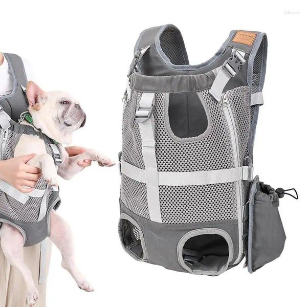 Mochila para transportar cães, bolsa de viagem para animais de estimação, frente com alças ajustáveis, caminhadas, pernas para fora para gato