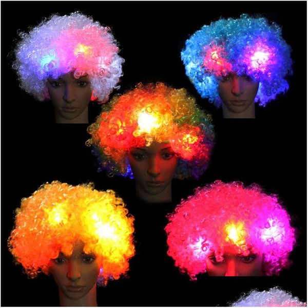 Другие модные аксессуары Вечеринка Танец Клоун Дети Дети Хэллоуин Венецианский парик Шиньон Праздничные товары для мероприятий Прямая доставка F Dhrf5