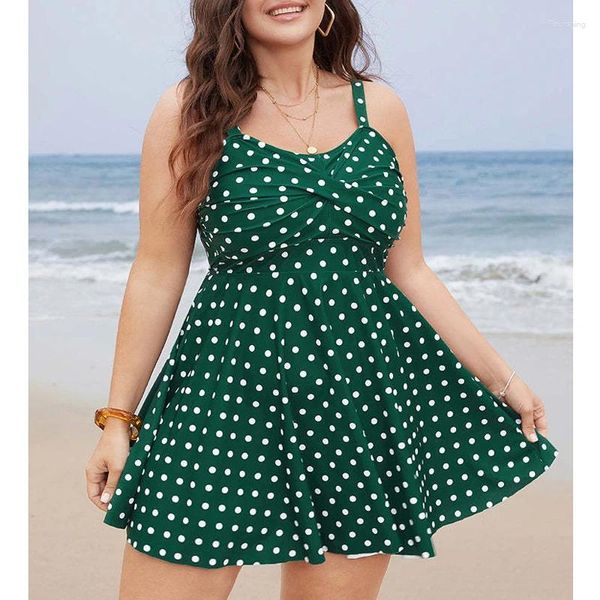 Costumi da bagno da donna 2023 Sexy Dot Print Costume da bagno donna Due pezzi Tankini Monokini Plus Size Bikini Set Summer Beach Wear Costume da bagno