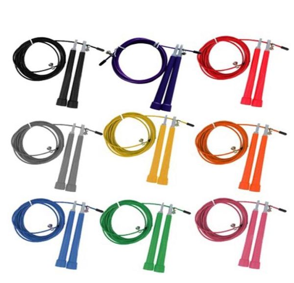 Pular cordas 10pcs fio de aço pular pular ajustável crossfit fitnesss equipamento exercício treino 3 metros velocidade corda treinamento9854635