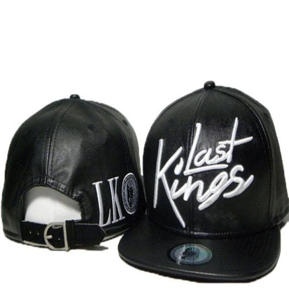 Ucuz Son Krallar Deri Snapback Hats Beyaz Lastkking Lk Tasarımcı Marka Erkek Kadın Beyzbol Kapakları Hiphop Sokak Kapakları 8643575