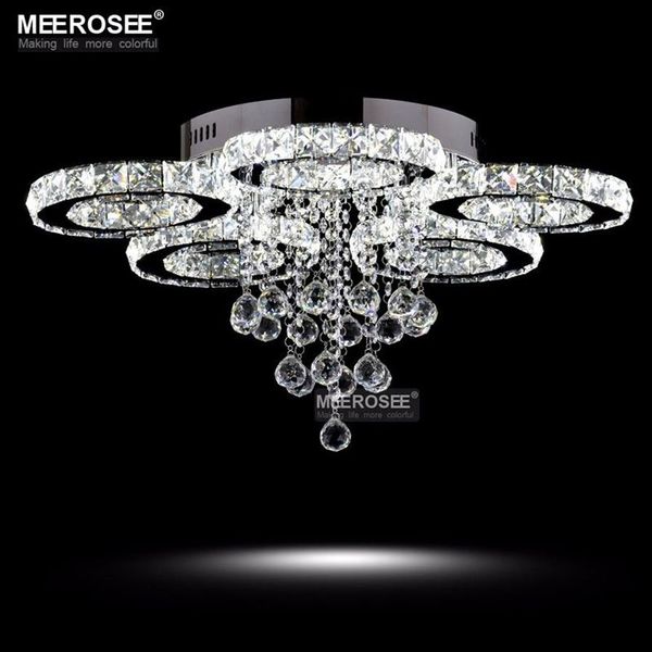 Lustres de cristal modernos luz diamante led lâmpadas teto para jantar sala estar anel círculo lustres lamparas de techo casa indoo241s