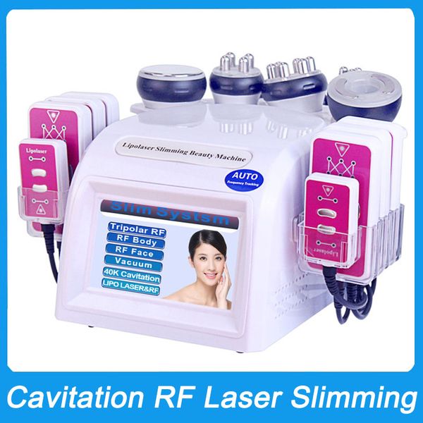 6 in 1 40K vuoto cavitazione ultrasonica rf macchina dimagrante diodo lipo laser lllt rimozione del grasso modellamento del corpo rassodamento della pelle lifting del viso vuoto radiofrequenza