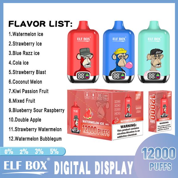 Cina fabbrica all'ingrosso I Wape penna elettrica narghilè vuoto ricaricabile Pod ELF BOX 12000 soffi vaporizzatore personalizzato Puff Plus Pod penna usa e getta 25ml penna vape 9k 12k 14k 15k