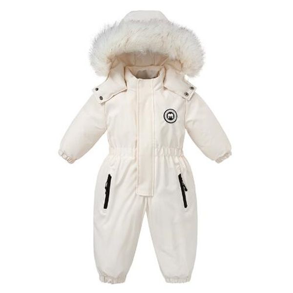 Kış bebek kayak elbisesi artı kadife bebek tulum erkek tulumları sıcak çocuklar su geçirmez çocuk giyim seti 1-4y