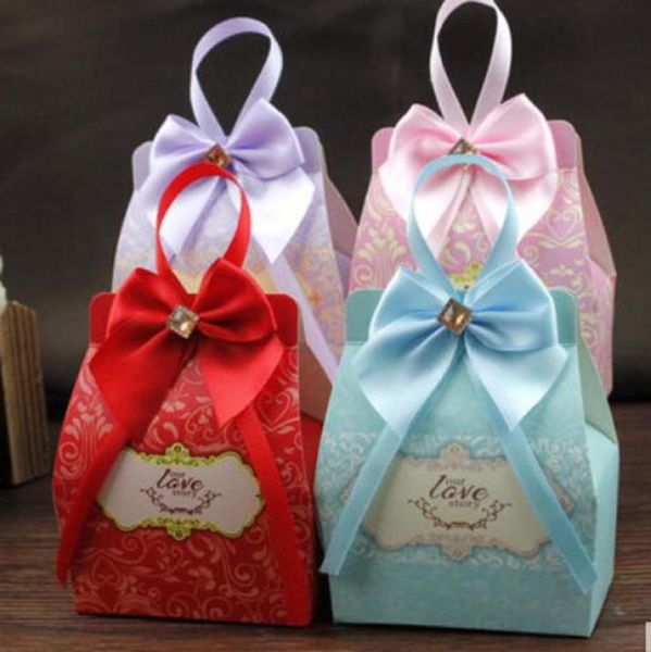 Renkli küçük karton düğün iyilikler parti hediye kutusu şeker kutuları yenilik hazine çikolatalı kağıt hediye kutusu partiler için 6452902