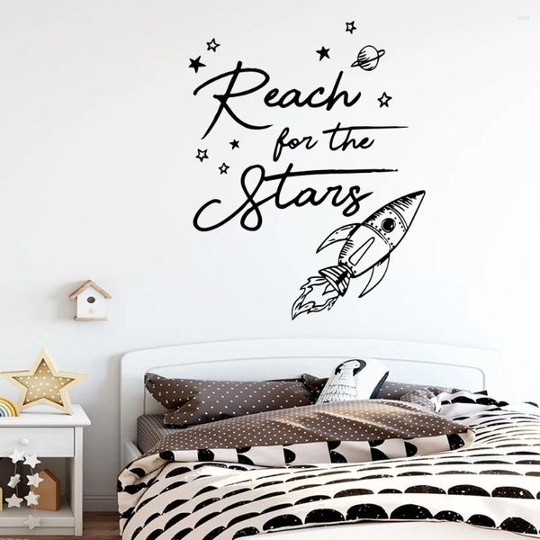 Adesivi murali Cartoon Stars Art Decal Materiale in PVC per soggiorno Decalcomanie per bambini