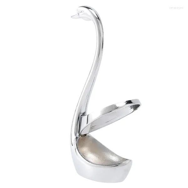 Set di stoviglie Porta forchetta e cucchiaio in acciaio inox Decorazione Set di stoviglie Utensili da cucina Posate a forma di cigno Regalo per San Valentino