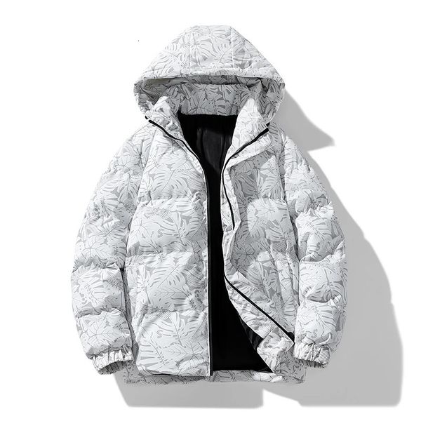 Jaquetas masculinas parkas fino ajuste hoodies casacos de algodão outwear jaqueta de moda masculina 2023 inverno ao ar livre à prova dwaterproof água venda 231208