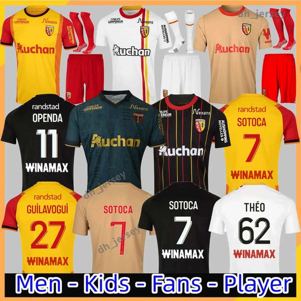 Maillot RC Lens 23/24 Maglie da calcio Kit Kid Champions League Shirts Football Foot Atch Away Away Third 3 ° 2023 2024 Versione giocatore di fan Sotoca Fofana Buksa Pereira