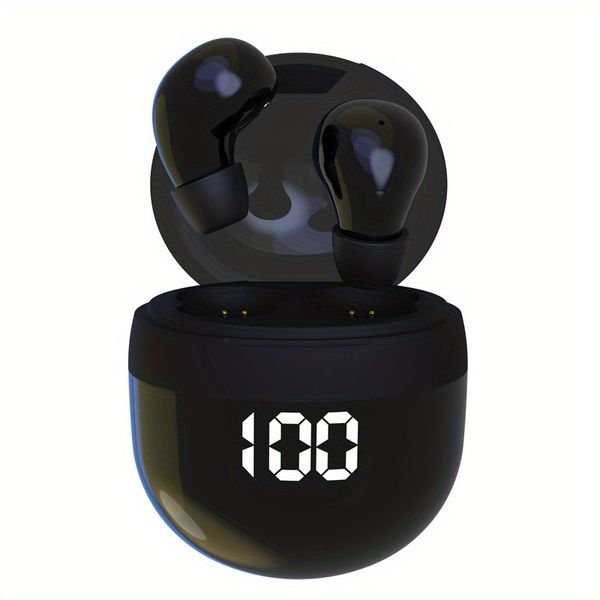 Ultra-Mini-Schlaf-Funkkopfhörer, 5.3-Chip, intelligente Digitalanzeige, HD-Anruf, Subwoofer, geeignet für Android, Microsoft-Serie, in beiden Ohren zu tragen