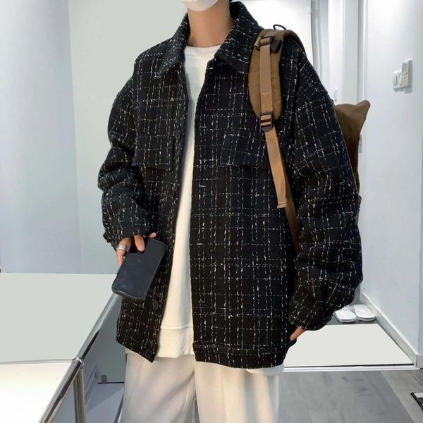 Giacche da uomo Giacca da uomo piccola profumata Cappotti di tendenza alla moda coreana Cappotto da uomo capispalla leggero casual quotidiano di grandi dimensioni