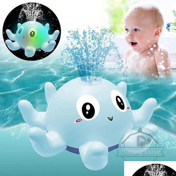 Игрушки для ванны Детский спрей для душа Купание для детей Электрический шарик-кит со световой музыкой Led Ool Игрушка для ванны 230529 Drop Delivery Mater Dhqxb