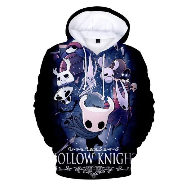 Hollow Knight Designer Moletom Com Capuz Dos Desenhos Animados Imprimir Jogos de Ação Meninos Fond Pullovers 3D Impresso Casual Homens Mulheres Crianças Outono Inverno