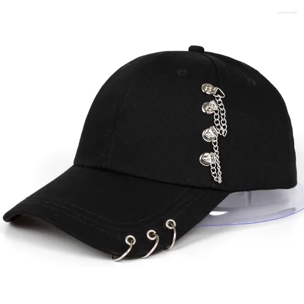 Bonés de bola vendendo moda anel de ferro KPOP chapéus boné de beisebol ajustável snapback mulheres chapéu de sol homens
