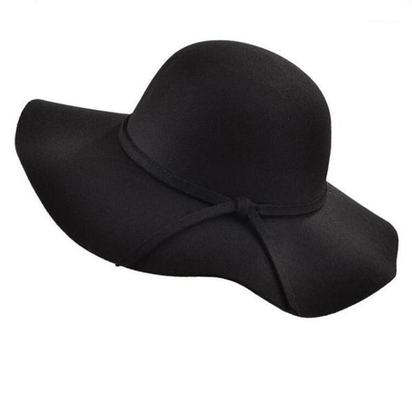 2020 simples vintage retro crianças criança menina chapéus fedora lã feltro esmagável aba larga cloche floppy sol pai filho praia boné12223086