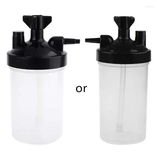 Garrafas de água concentrador umidificador translúcido design garrafa plástico reutilizável casa para geradores oxigênio durável