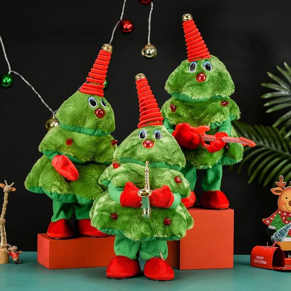 Рождественская игрушка Рождественская электрическая мягкая игрушка Рождественская елка Детские электрические игрушки могут петь и танцевать Забавный рождественский подарок для детей, мальчиков и девочек 231208