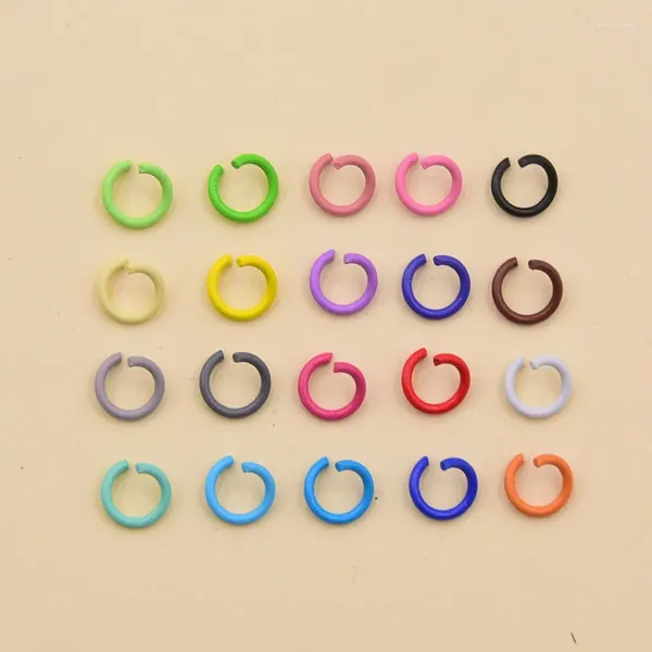 Schlüsselanhänger, 8 mm/10 mm, Farbe Eisenfarbe, einzelner Ring, offener Schlüssel, handgefertigtes Material, verbindendes DIY-Zubehör, 100 Stück