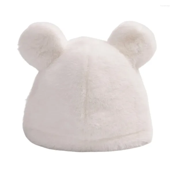 Berretti da donna Bear Beanie Cappelli Morbida protezione per le orecchie Cofano Comodo e carino Moda Solid Novità femminile Tappi presenti