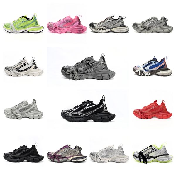 Designer Triple S Sneaker 10S Casual Running Shoes Clear Sole Bubble Bottom Plataforma Preto Branco Cinza Vermelho Rosa Azul Verde Mens Esportes Famosos Mens Mulheres