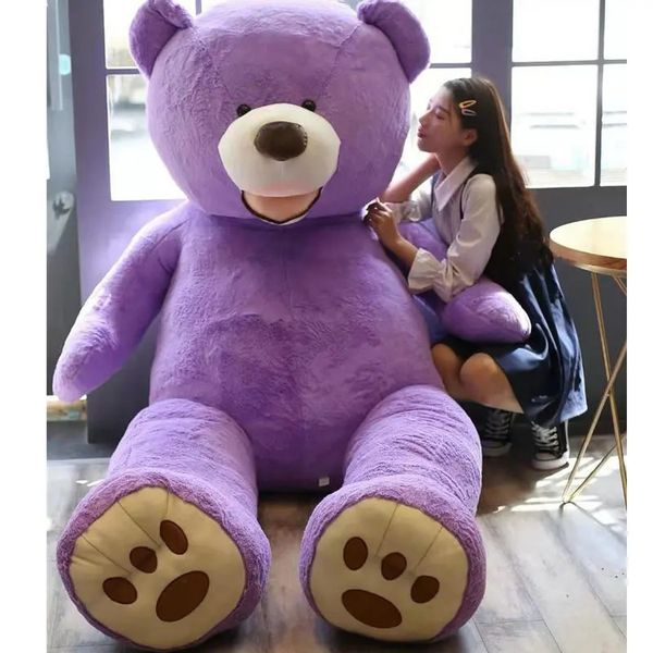 Bonecas de pelúcia 7 cores 100260cm gigante unstuffed vazio urso de pelúcia casaco de pele macia grande casca semiacabada meninos menina presente 231211