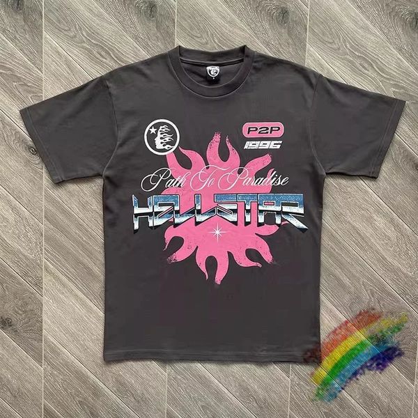 Hellstar Studios Spiritual Running Race Print T-Shirt Hochwertiges, erstklassiges T-Shirt für Herren 231211