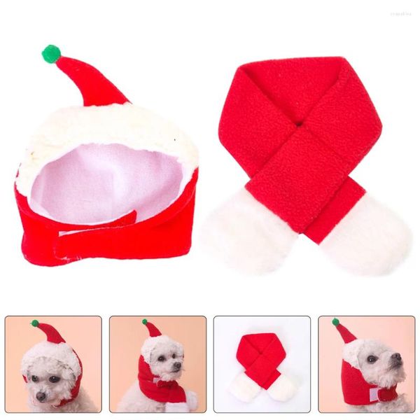 Hundebekleidung, Haustier-Weihnachtsset, Thermo-Zubehör, Haustiere, Po-Requisite, Haushalt, Welpen, Schal, Mütze, Hut, warme Kopfbedeckung, Hunde-Flanell-Dekor