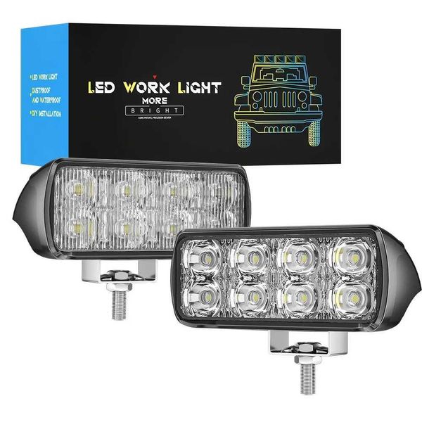 1/2/4pcs wrok ışık seli 3030 8led spot sabit flaş 4x4 off yol çubuğu sisli oto atv SUV traktör tekne jeep için