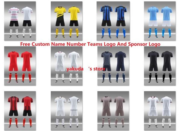 Maglie da calcio personalizzate per la stagione 23-24 con pantaloncini, calzini, maglia da allenamento, squadra personalizzata e pantaloncini, yakuda, uniforme da calcio, allenamento, fitness, la tua squadra, tute