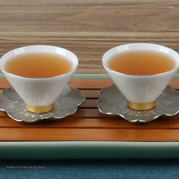 Столовые коврики металлические кленовые лотосовые чайные чашка для мата