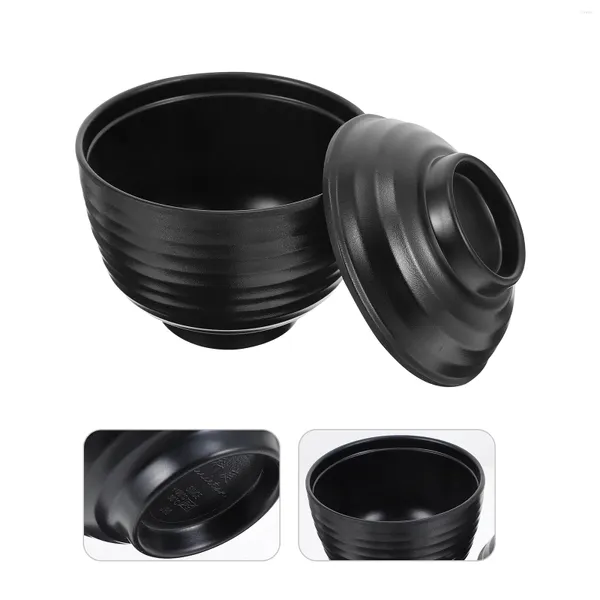 Ужины наборы посуды Soup Cup Soup Cup Ramen Bowl Plastware Dableware Японский стиль меламина практичный ресторан