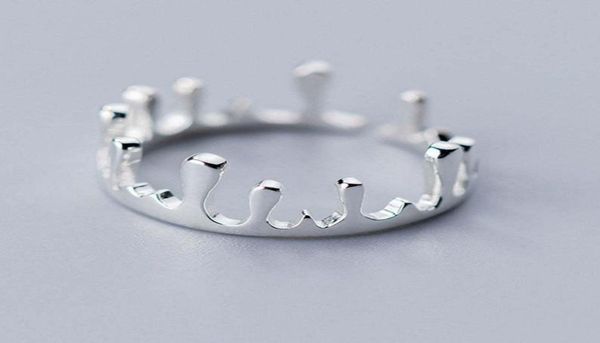 Anéis de casamento moda anel pequeno aberto imperial coroa ringen jóias feminino legal bonito midi para mulheres presentes de festa promessa casais 6878551