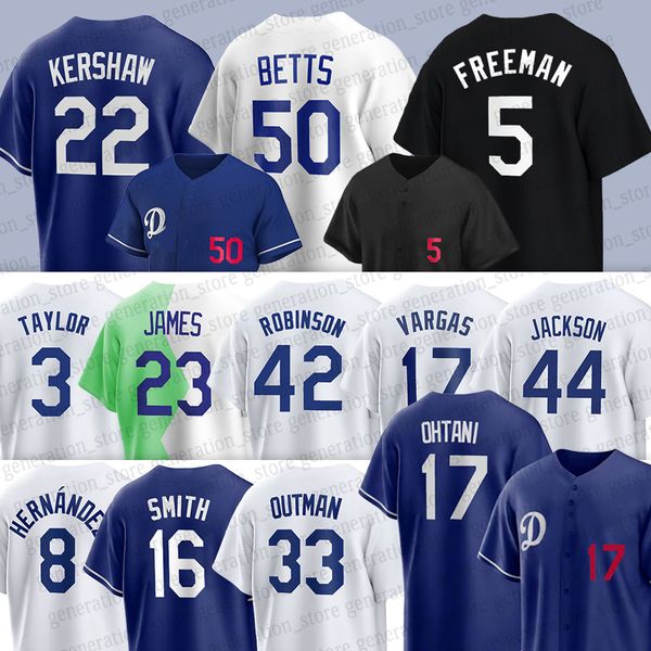 17 Shohei Ohtani Baseballtrikot Dodgers Mookie Betts Clayton Kershaw Freddie Freeman Will Smith James Outman Enrique Hernandez Martinez