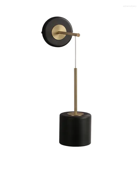 Настенный светильник, роскошные светильники, матовые черные и золотые лампы, 5 Вт, светодиодный светильник для спальни и кабинета