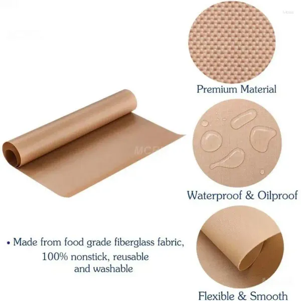 Backwerkzeuge Hitzebeständiges Grillblech Antihaft-wiederverwendbare Matte Tablett Papierauflage Ofenölpapier für Grillen im Freien