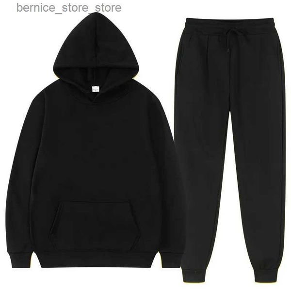 Männer Trainingsanzüge S-3XL Winter Hoodie Sets Männer Mode Fleece Rote Hoodies Schwarz Marke Hosen Casual Jogger Anzug Trainingsanzug Sweatshirt Frau Pullover Q231211