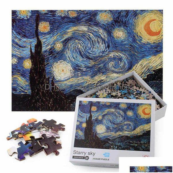 Puzzles Puzzle 1000 Teile Mini-Landschaftsbild Landschaftspuzzles für Kinder Schlafzimmer Dekoration Aufkleber Lernspielzeug Drop D Dhtrf